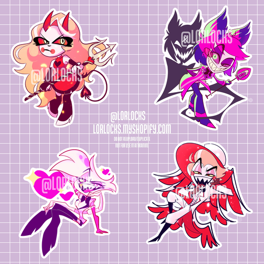 Hazbin Mini Stickers