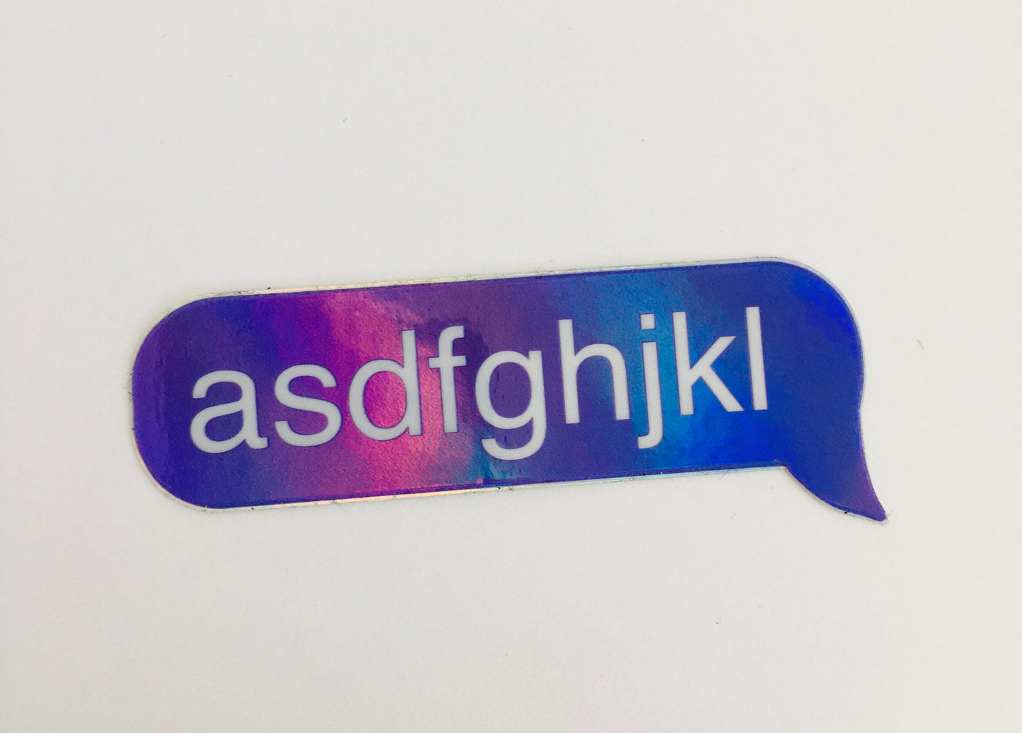 Keysmash Holo Sticker