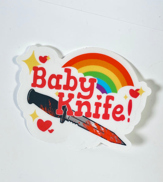 Deadpool Baby Knife Sticker