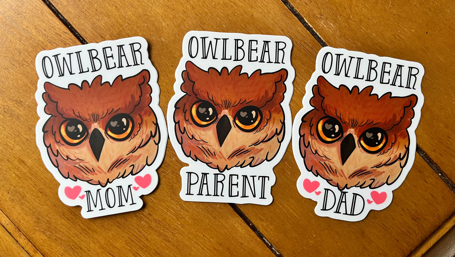 Proud Owlbear Parent Stickers