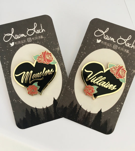 Monster/Villain Lover Enamel Pins